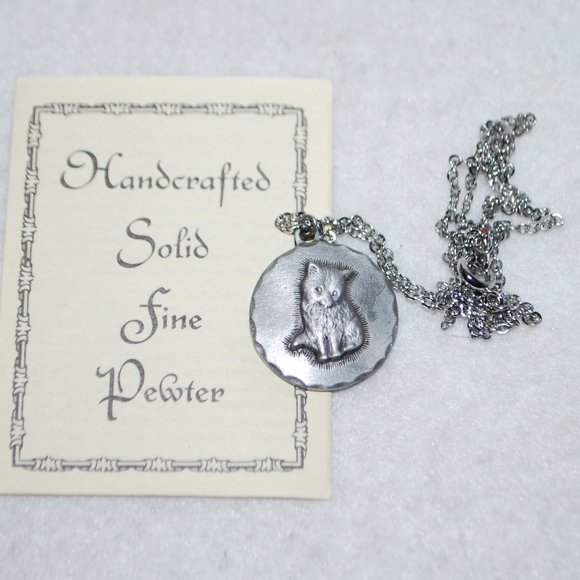 Rawcliff Pewter Cat Necklace - Picture 1 of 6